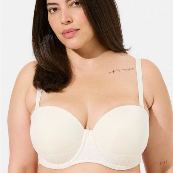 Torrid Bombshell Everyday Strapless Convertible‎ Push Up Bra Plus Size 40DDD NEW - Picture 1 of 12
